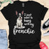 I just want to hang with my frenchie - V2 - Cute Elegant Caligraphy T-Shirt